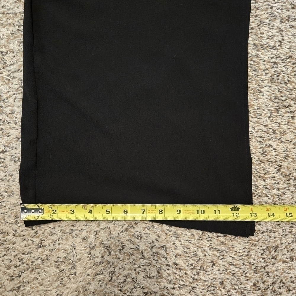 Lily Rose Black V Neck Jumpsuit With Cinch Waist Size L No Belt - Picture 9 of 16